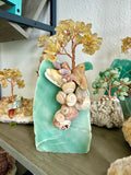 Toucan carving on Green Aventurine - Citrine Tree