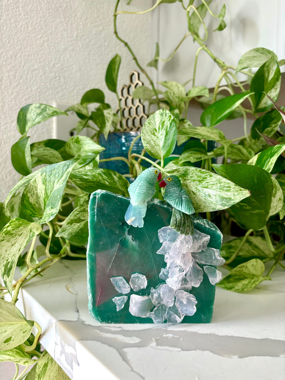 Bird carvings one Green Aventurine