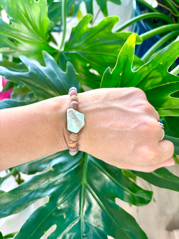 Jasper & blue calcite bracelet