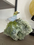 Duck carving in a Prehnite Garden