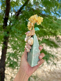 Toucan carving on Green Aventurine - Citrine Tree