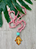 Rhodochrosite & Amazonite necklace