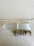 Selenite dagger & White sage