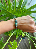 Turquoise - Hematite - Moss Agate bracelet