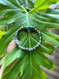 Turquoise - Hematite - Moss Agate bracelet