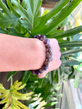 Rough Ruby & Amethyst bracelet