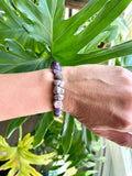 Rough Ruby & Amethyst bracelet