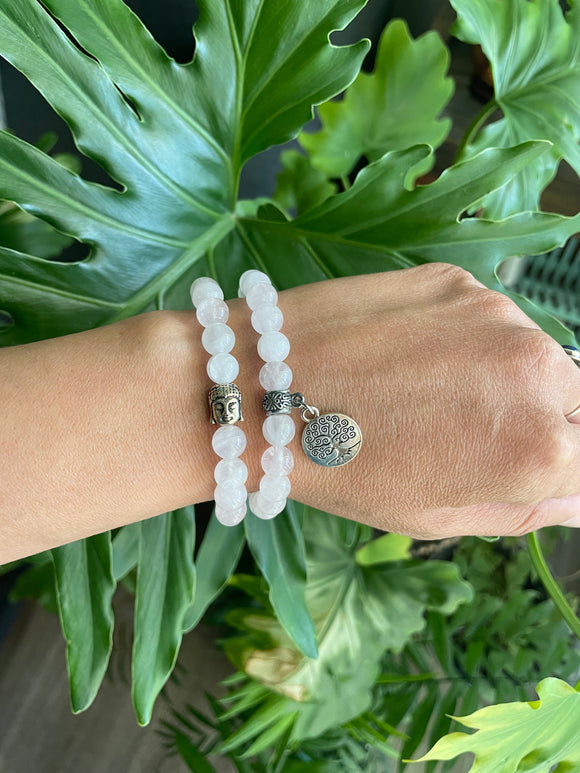Rose Quartz bracelet set