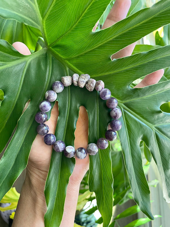 Rough Ruby & Amethyst bracelet