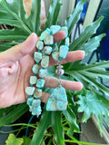 Blue Aragonite & Ruby & Larimar necklace