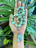 Blue Aragonite & Ruby & Larimar necklace
