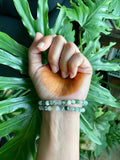 Rough Ruby & Moss Agate bracelets